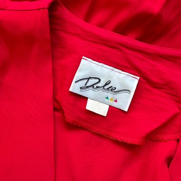 Vintage 80s Super Mini Coat Dress Double Breasted Ruffle Cape Suit Jackson - Picture 11 of 11